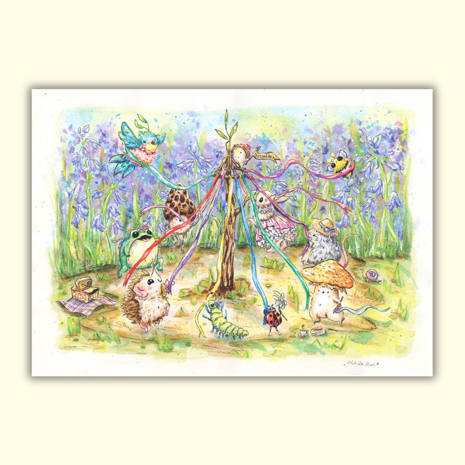 'The Chiming of the Bluebells' - May Mail Club Art Print