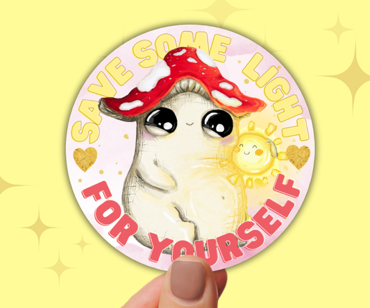 'Save some light for yourself' Alba the Lightbringer Vinyl Sticker