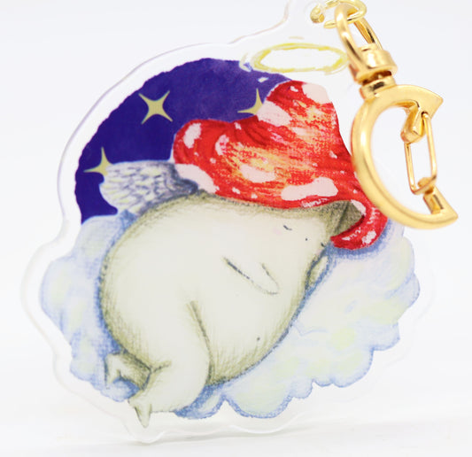 Sleeping Cherub Mushie Keyring
