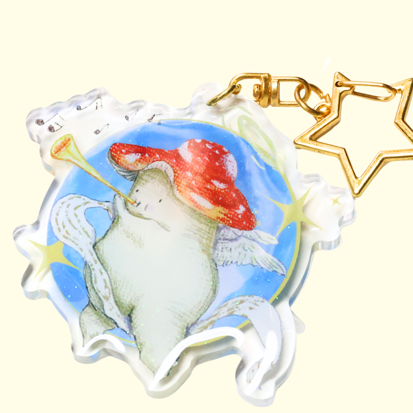 Trumpet Cherub Mushie Keyring