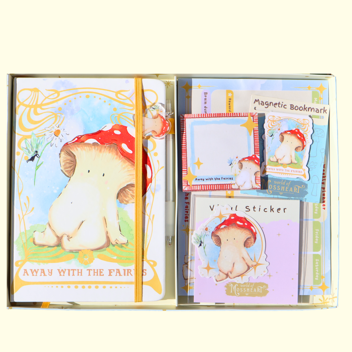 'Away with the Fairies' Mushroom Stationary Set