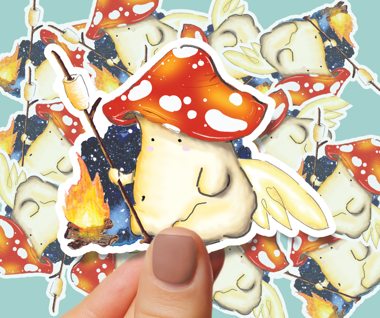 "The Fire Gazer" Holographic Vinyl Sticker