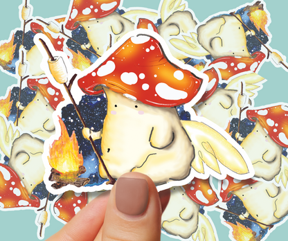 "The Fire Gazer" Holographic Vinyl Sticker