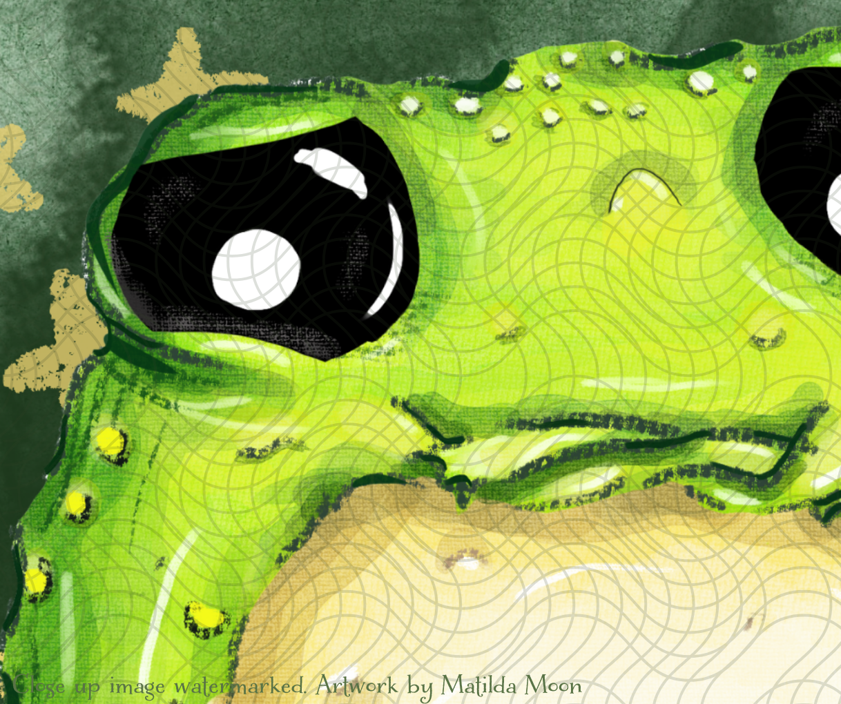 "Lumpy, Grumpy & Gorgeous" - Cute Glumbert the Toad Art Print
