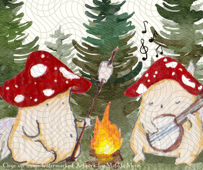 'What more could we need, but our song and the trees' Cute Mushroom Art Print
