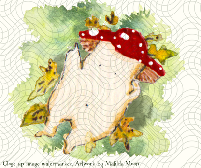 'That cloud is as pretty as you' Cute Fantasy Mushroom Art Print