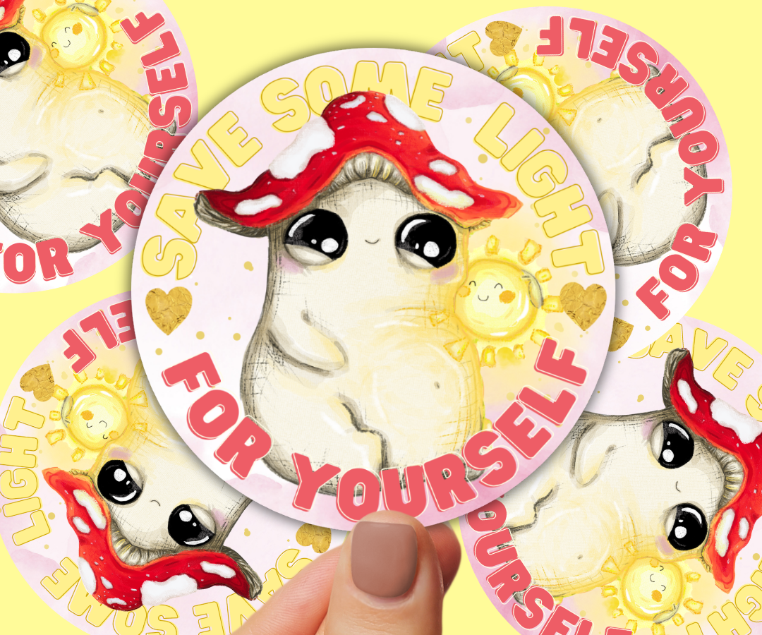 'Save some light for yourself' Alba the Lightbringer Vinyl Sticker