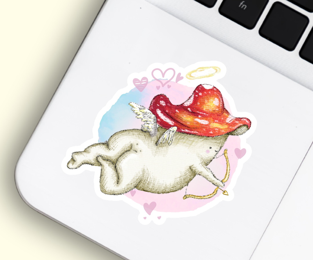 "Cupid cherub" Holographic Vinyl Sticker