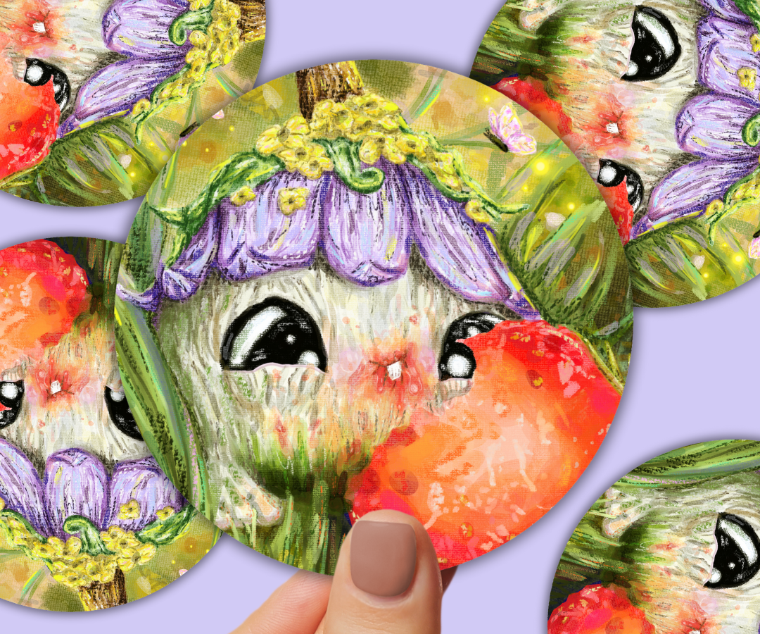 Blush the Mischievous Sproutling Vinyl Sticker