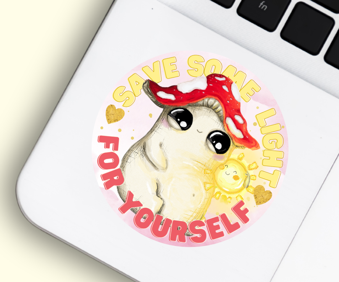 'Save some light for yourself' Alba the Lightbringer Vinyl Sticker