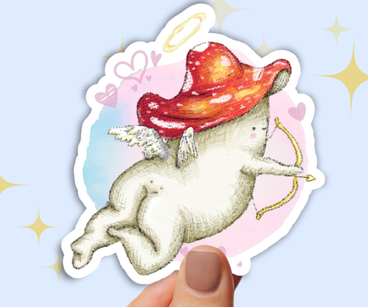 "Cupid cherub" Holographic Vinyl Sticker