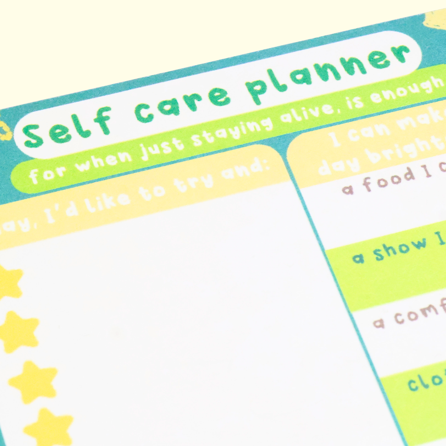 Glumbert self care planner