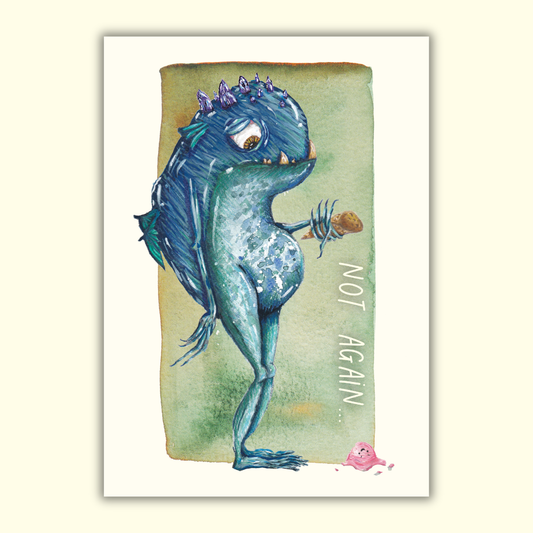 "Not again..." - Magical Fantasy Art Print