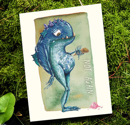 "Not again..." - Magical Fantasy Art Print