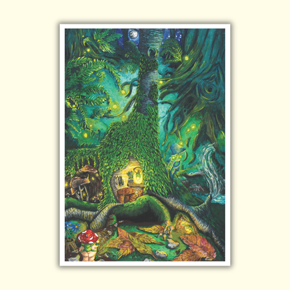 Glumbert's House - Magical Fantasy Forest Art Print