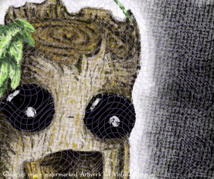 "Hollow" - Splint the Twigling Grief and heartbreak Art Print