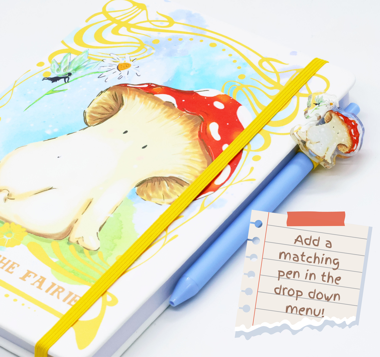 'Away with the Fairies' Mushroom Journal Notebook