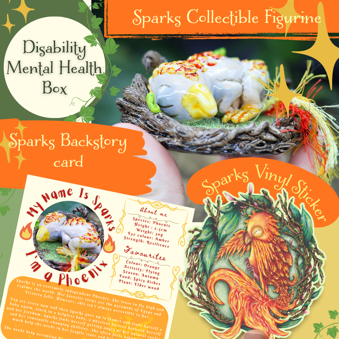 Sparks the baby Phoenix - collectible figurine