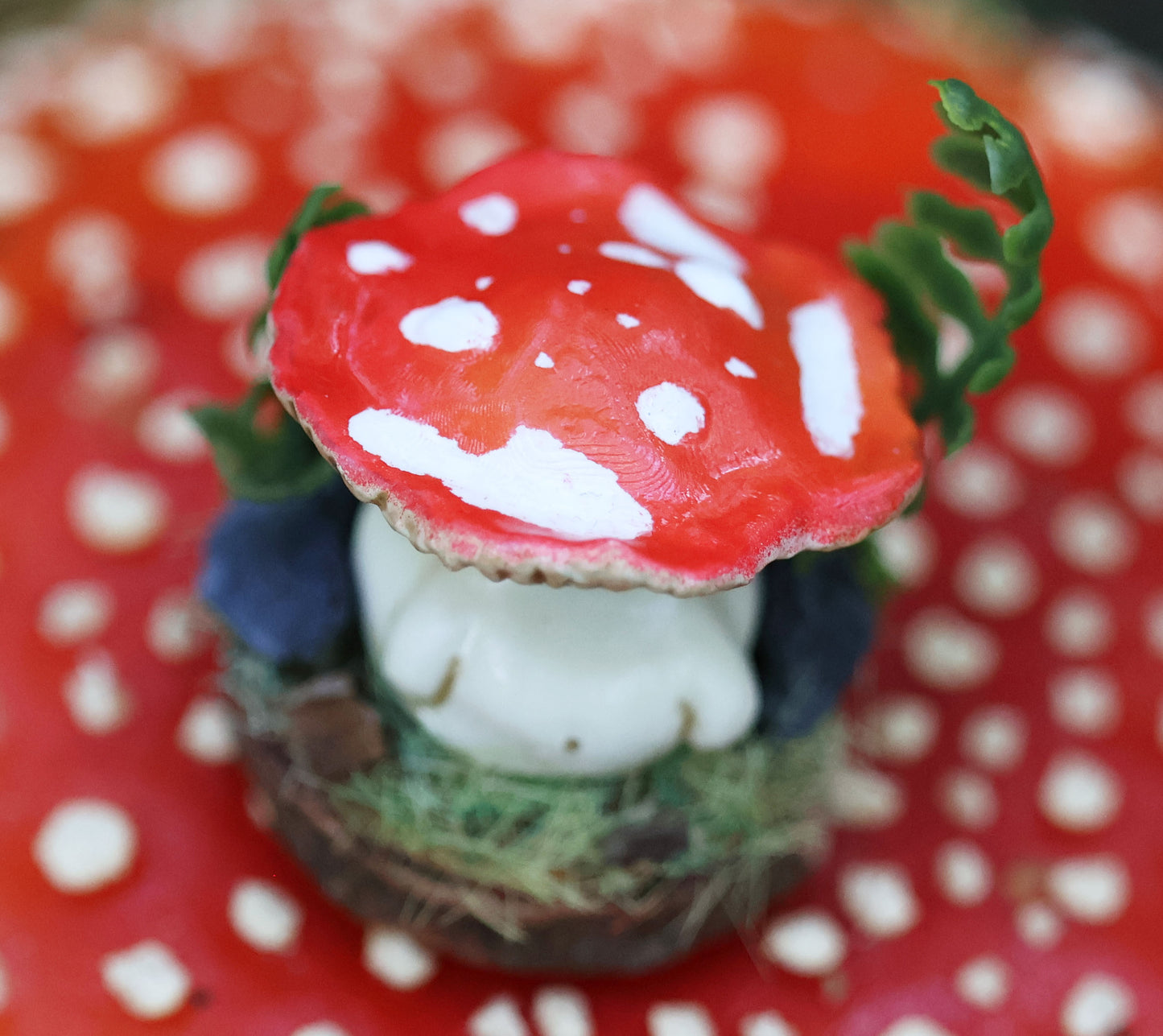 Miniature Buttons the Quiet mushroom - Collectible Figurine