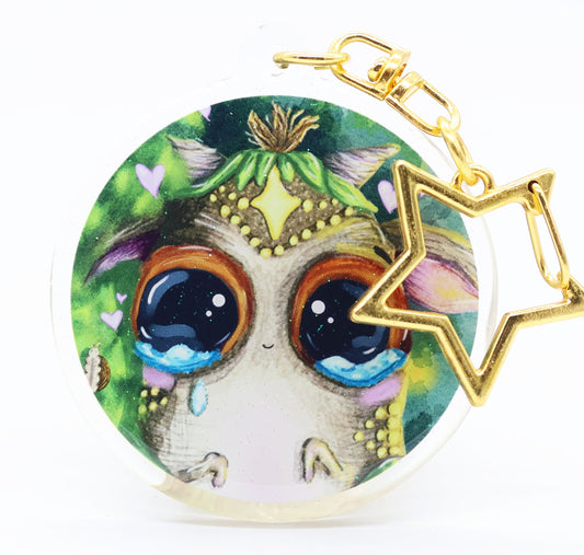 Cry baby - Glitter Keyring