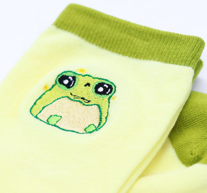 Grumpy Glumbert - Embroidered Cotton Socks