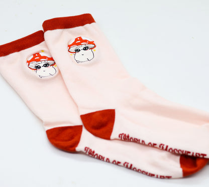 Baby Alba the Mushroom - Embroidered Cotton Socks