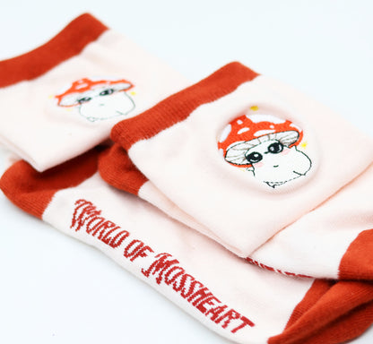 Baby Alba the Mushroom - Embroidered Cotton Socks