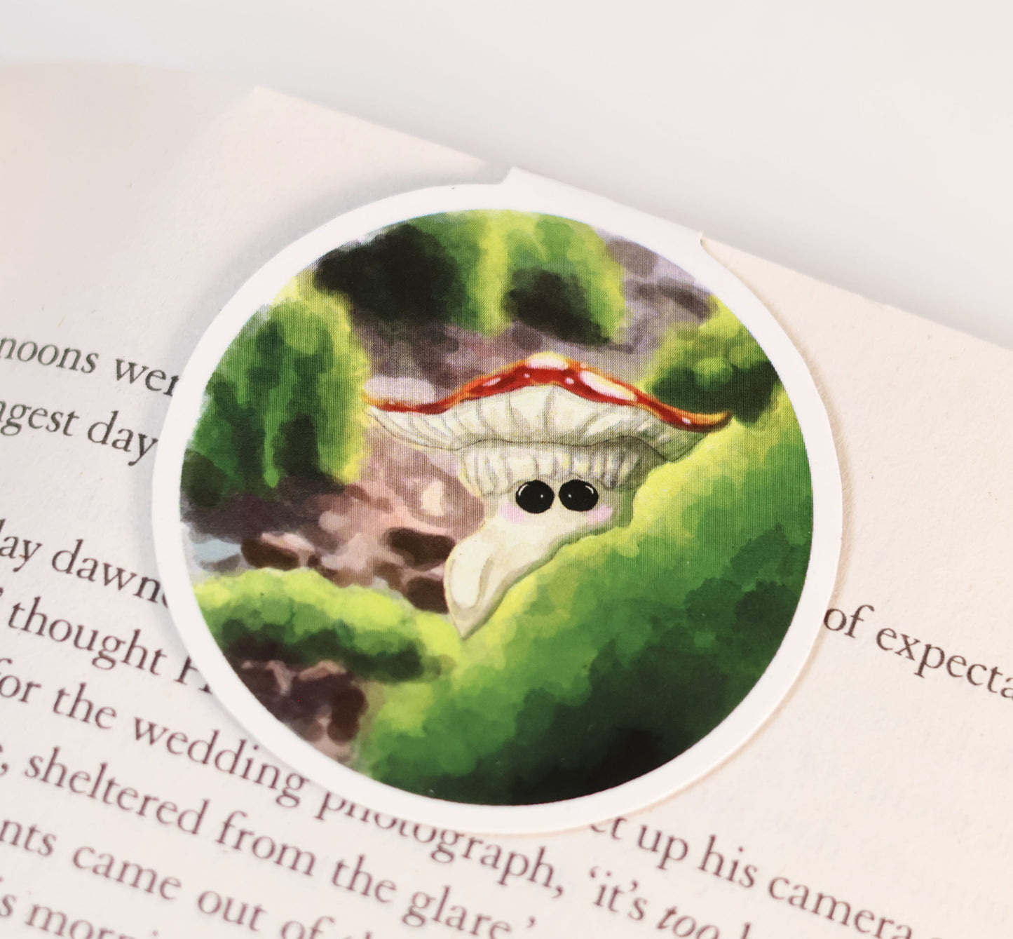 'Buttons the Quiet Mushroom' Magnetic Bookmark