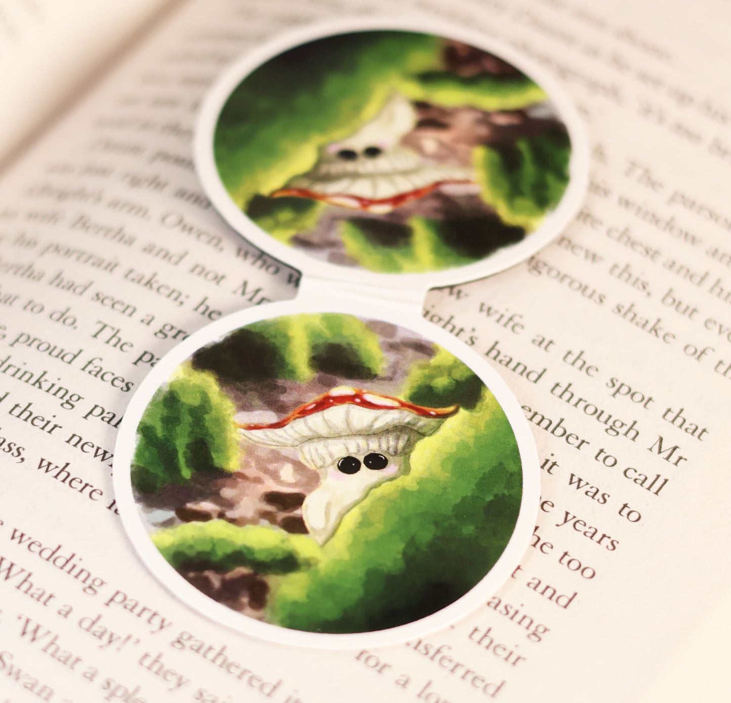 'Buttons the Quiet Mushroom' Magnetic Bookmark
