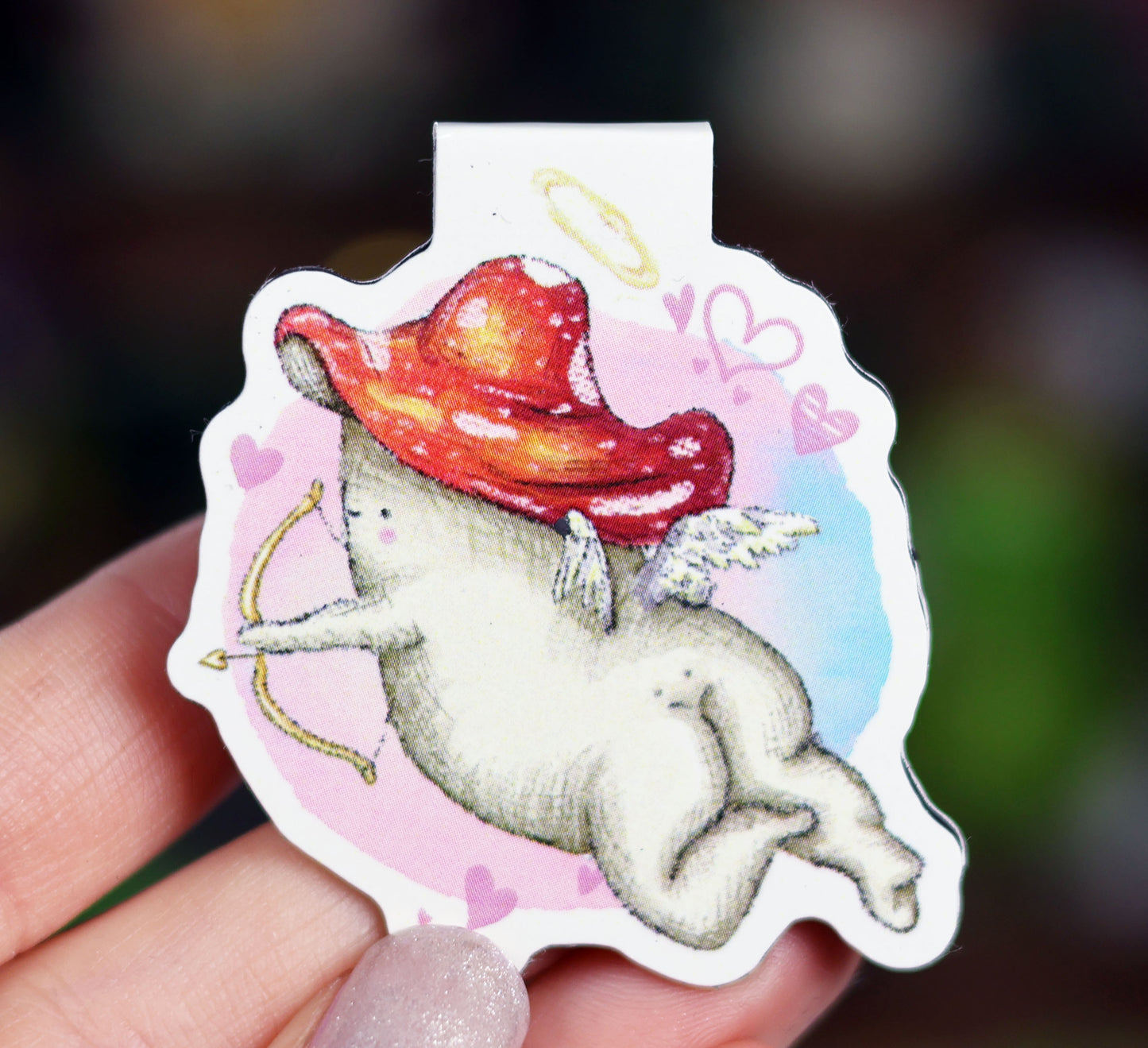 Cupid cherub mushroom - Magnetic Bookmark