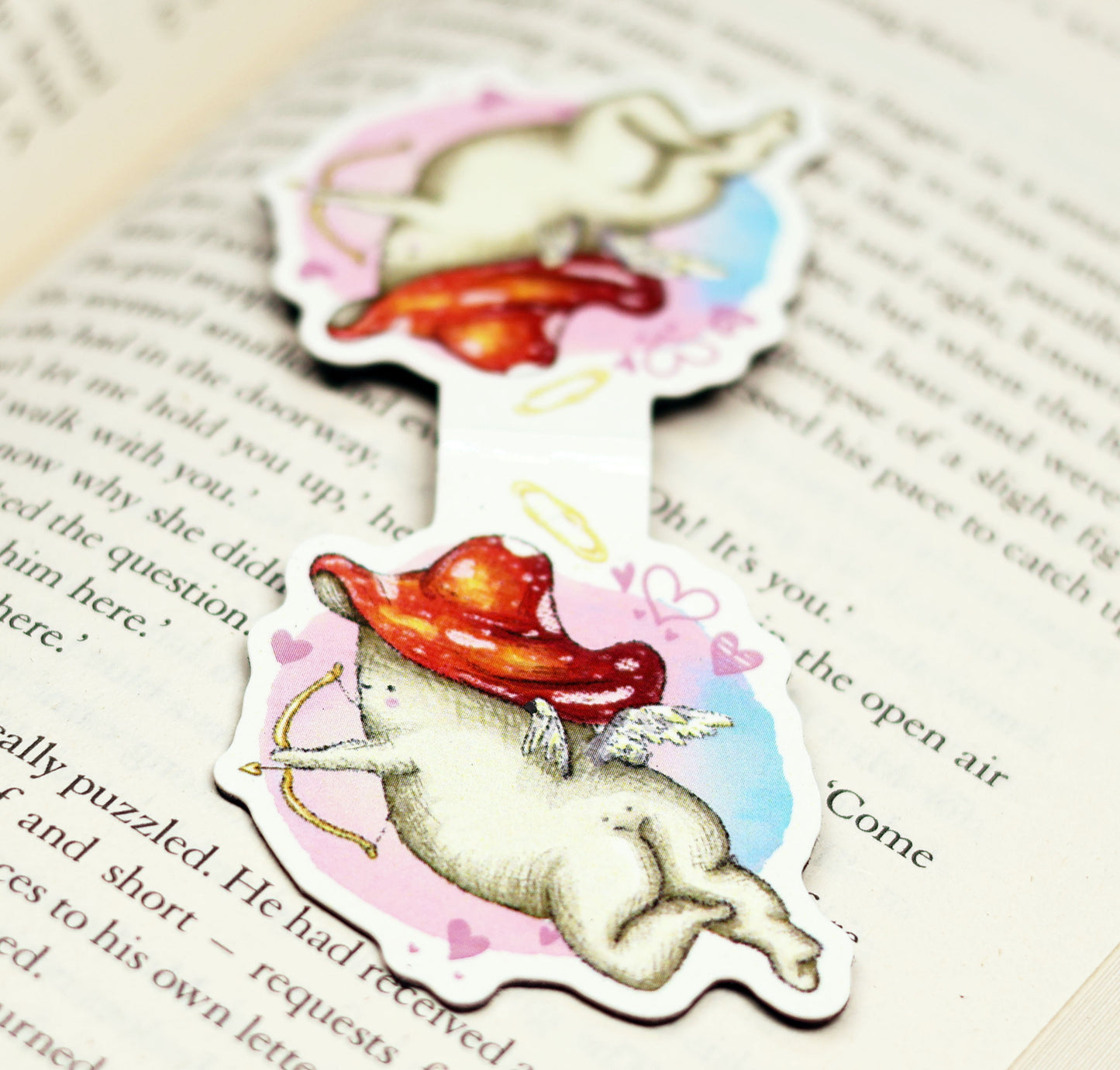 Cupid cherub mushroom - Magnetic Bookmark