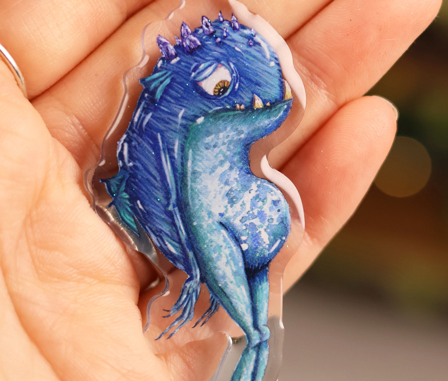 Hapless the Skimdipper - Glitter keyring