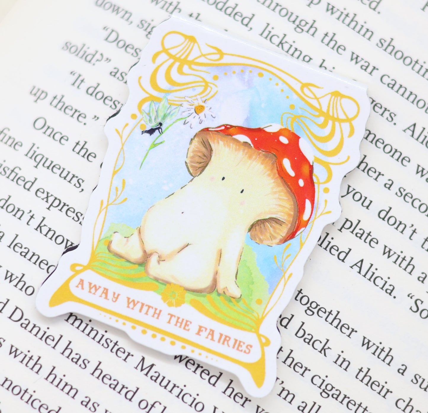'Away with the Fairies' Magnetic Bookmark