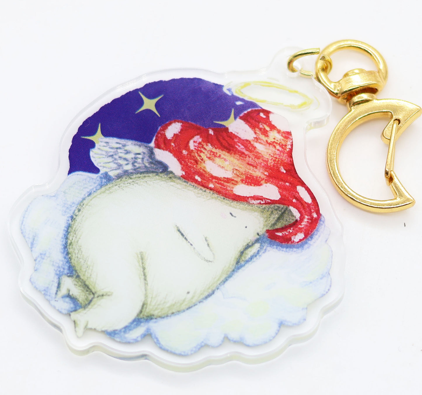 Sleeping Cherub Mushie Keyring