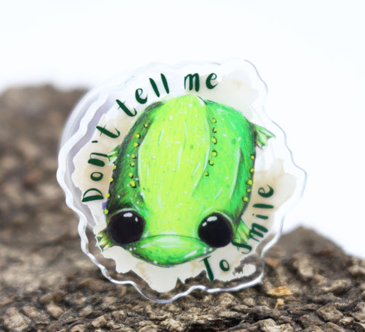 "Don't tell me to smile" Glumbert the Toad phone grip