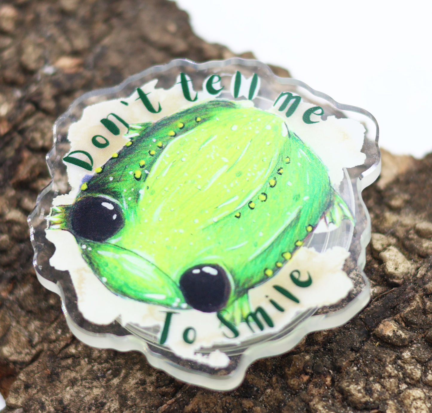 "Don't tell me to smile" Glumbert the Toad phone grip