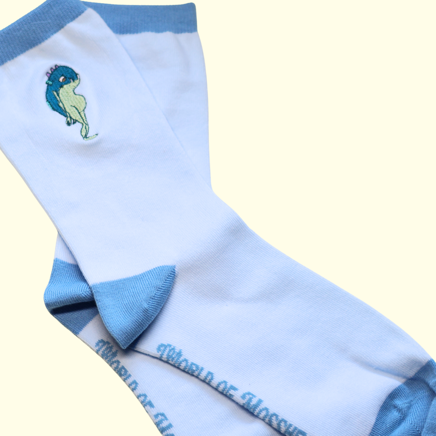 Hapless the Skimdipper - Embroidered Cotton Socks