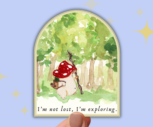 "I'm not lost, I'm exploring" Jumbo Vinyl Sticker