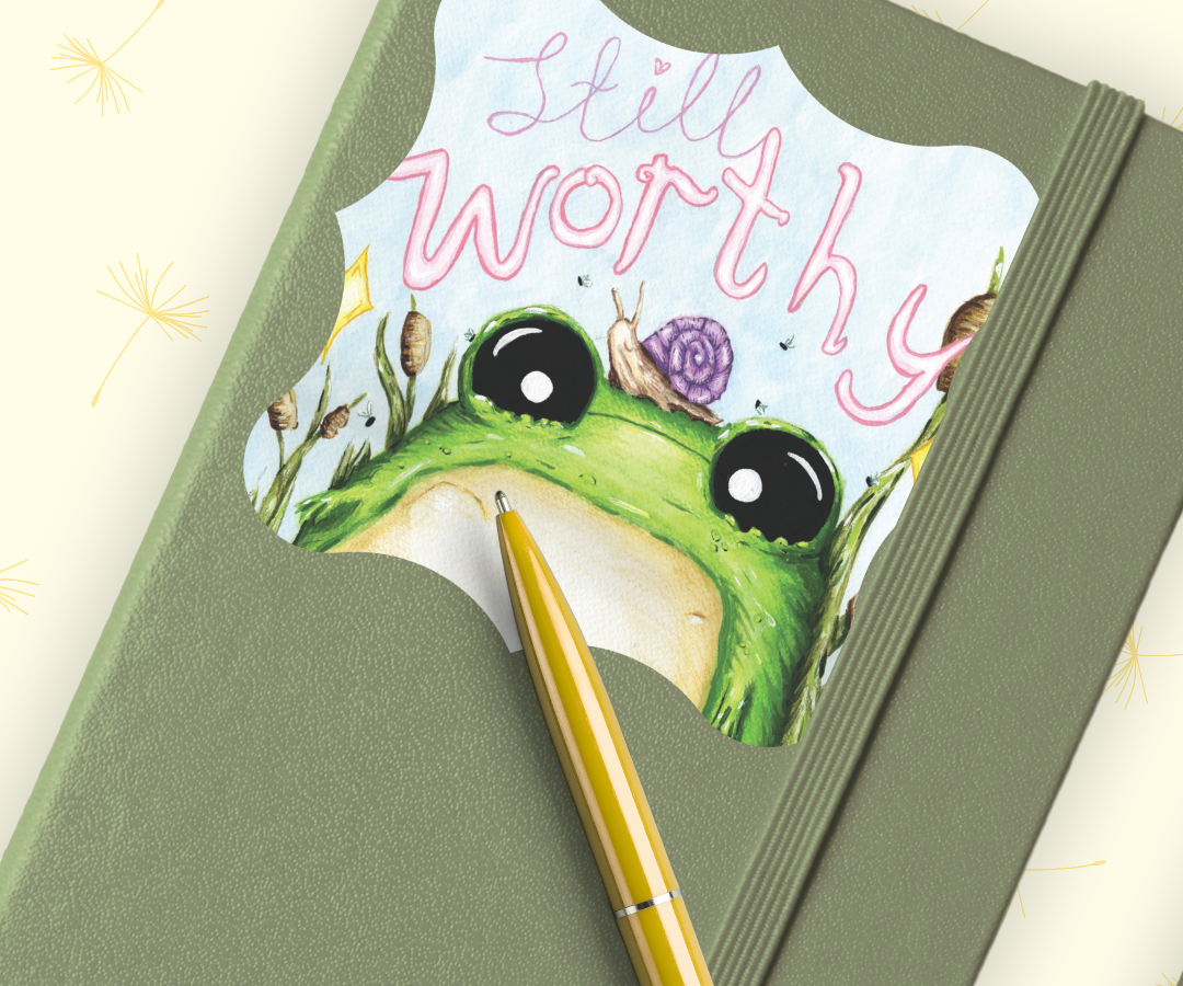 "Still Worthy"  Glumbert the Toad Jumbo Vinyl Sticker