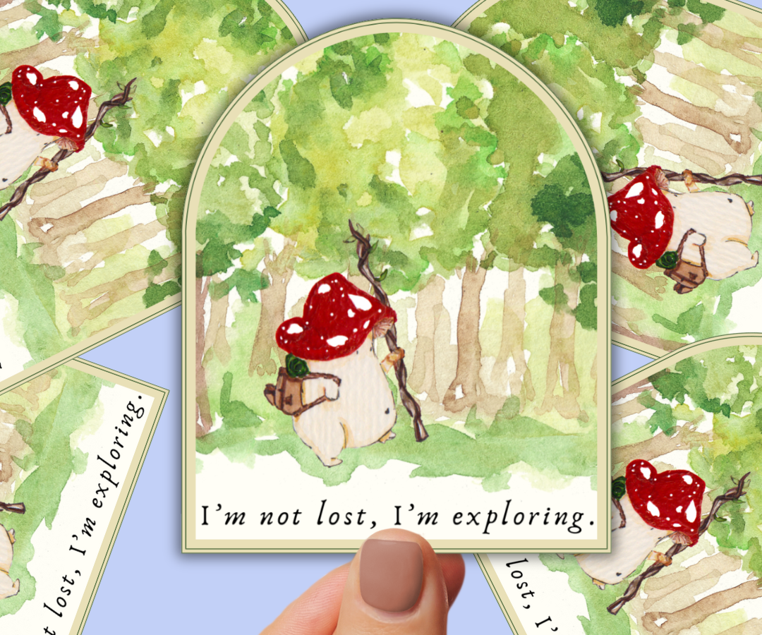 "I'm not lost, I'm exploring" Jumbo Vinyl Sticker