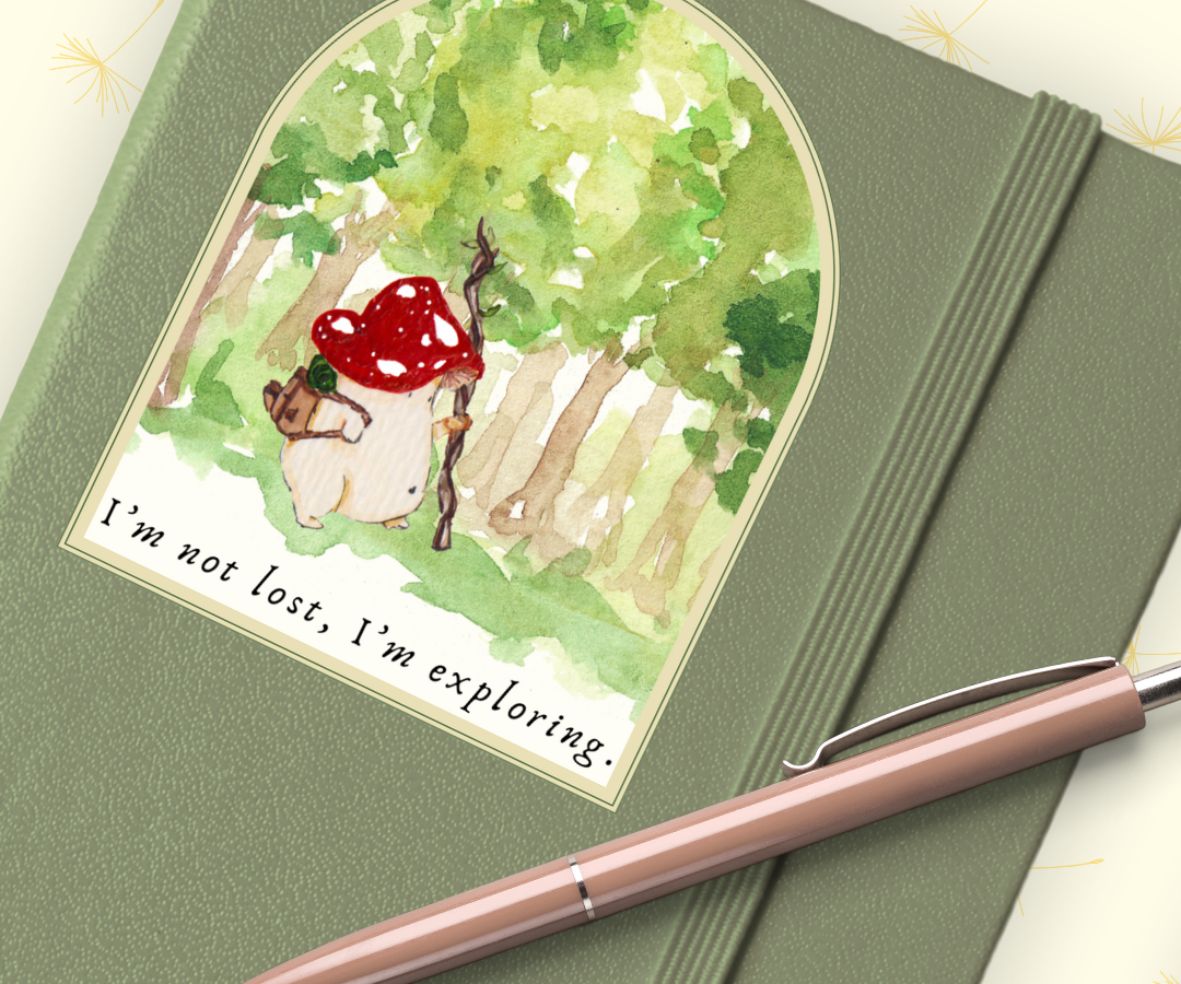 "I'm not lost, I'm exploring" Jumbo Vinyl Sticker