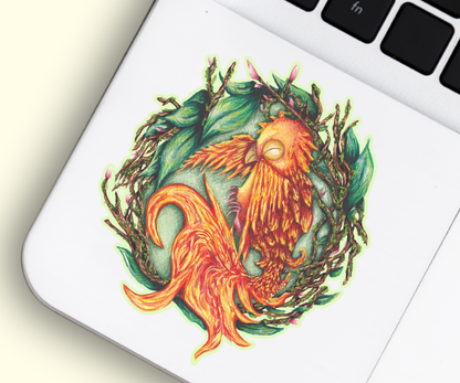 'Sparks the baby phoenix' Vinyl Sticker