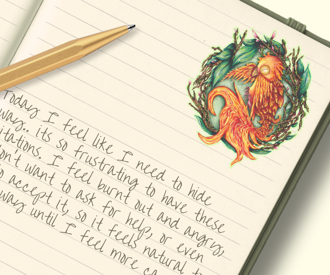 'Sparks the baby phoenix' Vinyl Sticker