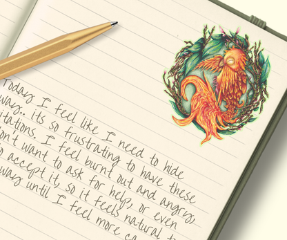 'Sparks the baby phoenix' Vinyl Sticker