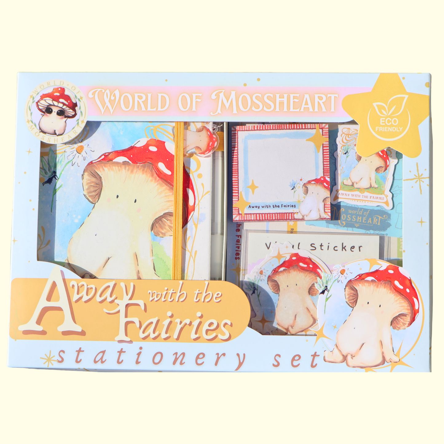 'Away with the Fairies' Mushroom Stationary Set