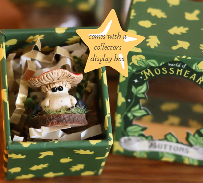 Miniature Buttons the Quiet mushroom - Collectible Figurine