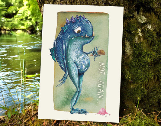 "Not again..." - Magical Fantasy Art Print