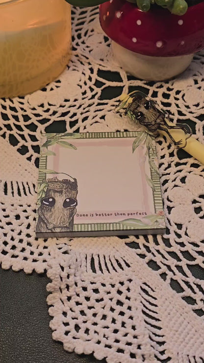 'Done is better than perfect' Splint the Twigling Memo Pad